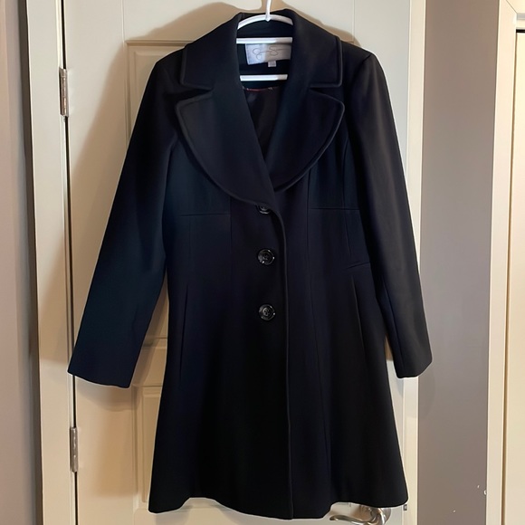 Jessica Simpson black flare pea coat, XL